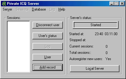 Private ICQ Server