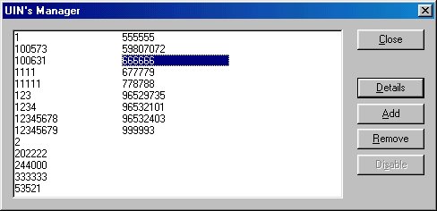 UINs Manager